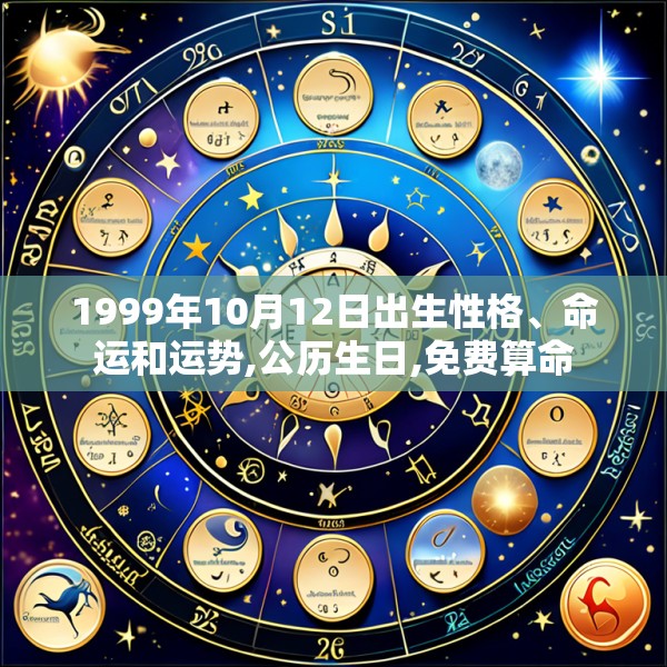 1999年10月12日出生性格、命运和运势,公历生日,免费算命