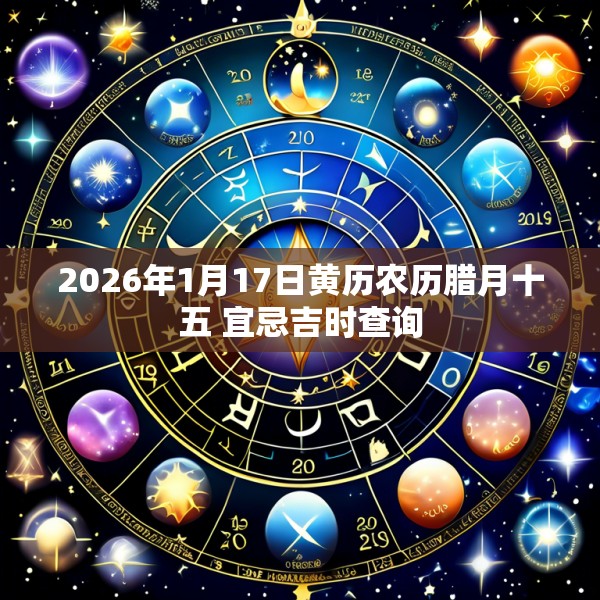 2026年1月17日黄历农历腊月十五 宜忌吉时查询