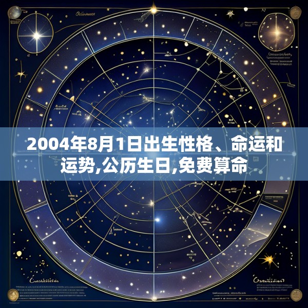 2004年8月1日出生性格、命运和运势,公历生日,免费算命