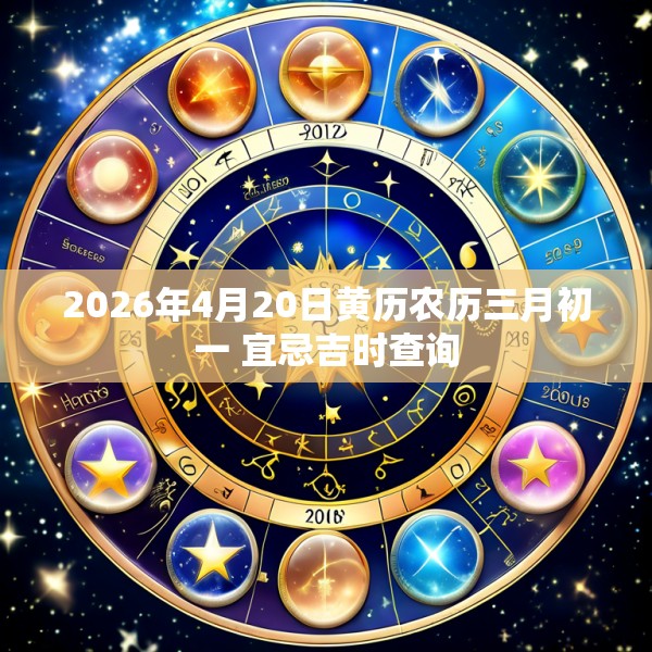 2026年4月20日黄历农历三月初一 宜忌吉时查询