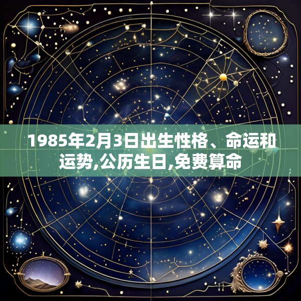 1985年2月3日出生性格、命运和运势,公历生日,免费算命
