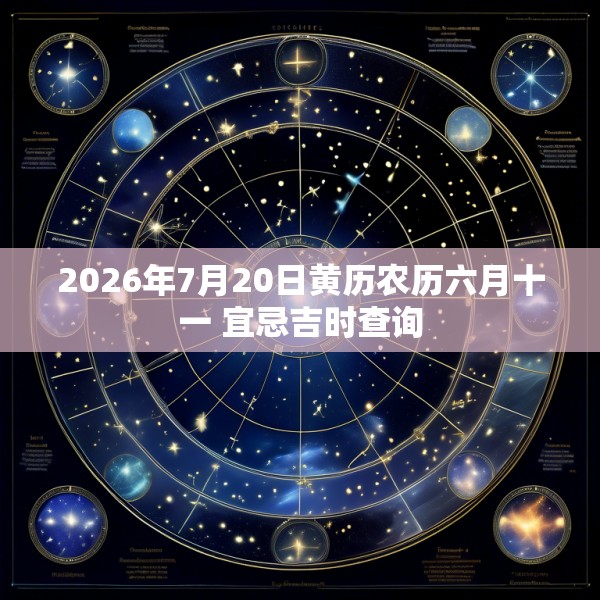 2026年7月20日黄历农历六月十一 宜忌吉时查询