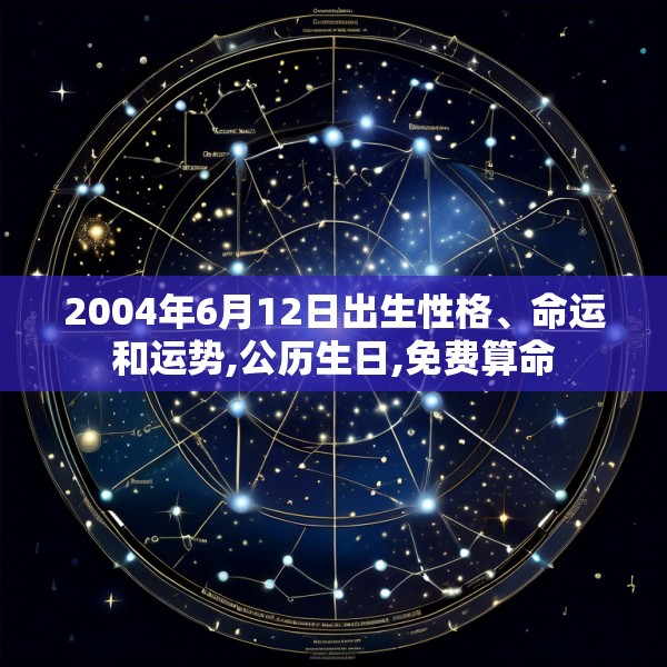 2004年6月12日出生性格、命运和运势,公历生日,免费算命