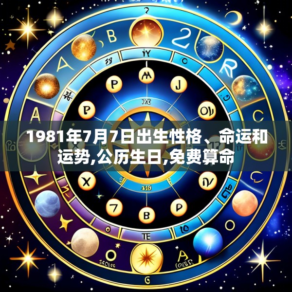 1981年7月7日出生性格、命运和运势,公历生日,免费算命