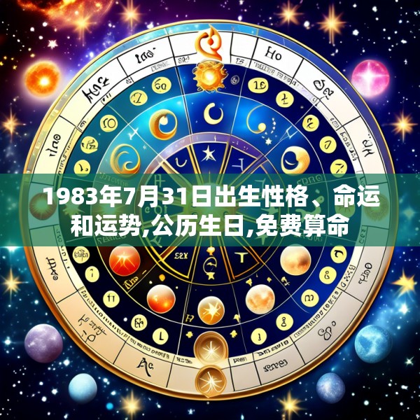 1983年7月31日出生性格、命运和运势,公历生日,免费算命