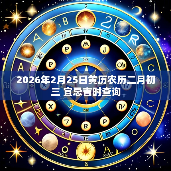 2026年2月25日黄历农历二月初三 宜忌吉时查询