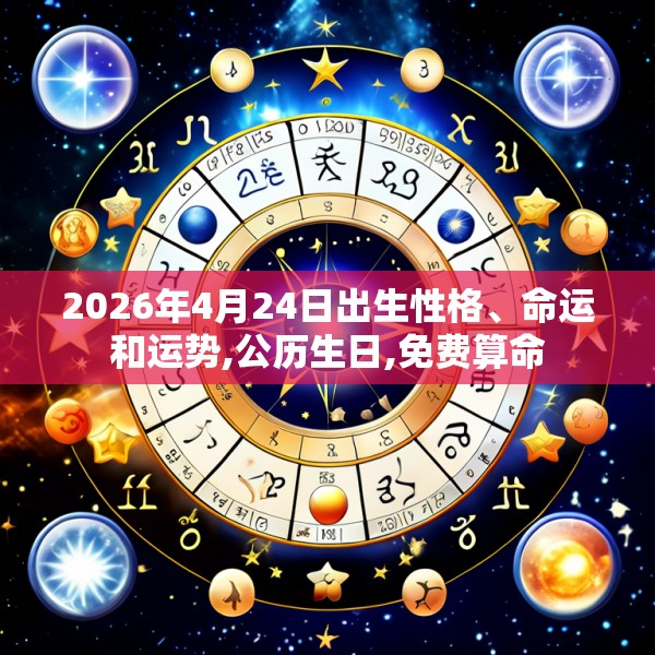 2026年4月24日出生性格、命运和运势,公历生日,免费算命