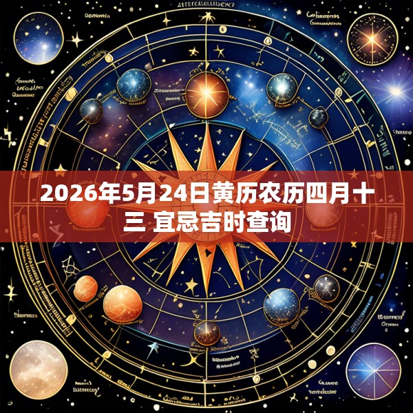 2026年5月24日黄历农历四月十三 宜忌吉时查询