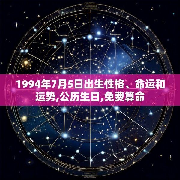 1994年7月5日出生性格、命运和运势,公历生日,免费算命