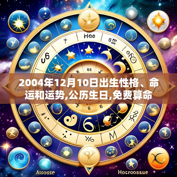 2004年12月10日出生性格、命运和运势,公历生日,免费算命