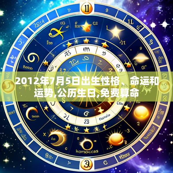 2012年7月5日出生性格、命运和运势,公历生日,免费算命