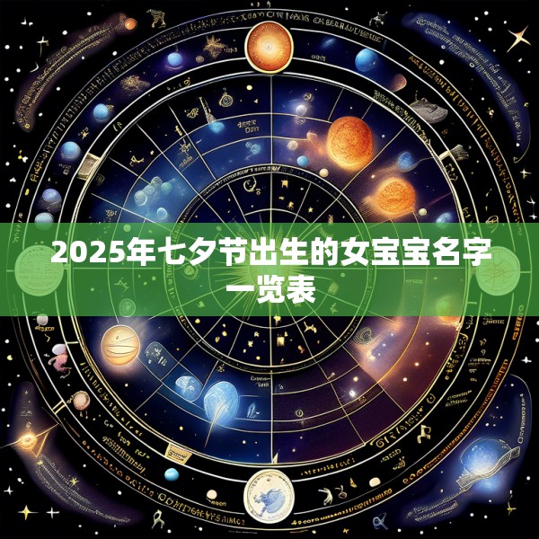 2025年七夕节出生的女宝宝名字一览表