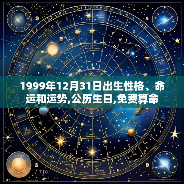 1999年12月31日出生性格、命运和运势,公历生日,免费算命
