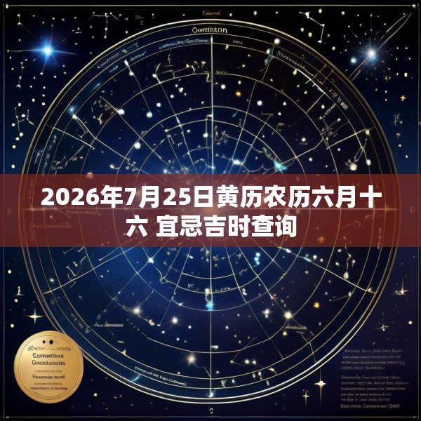 2026年7月25日黄历农历六月十六 宜忌吉时查询