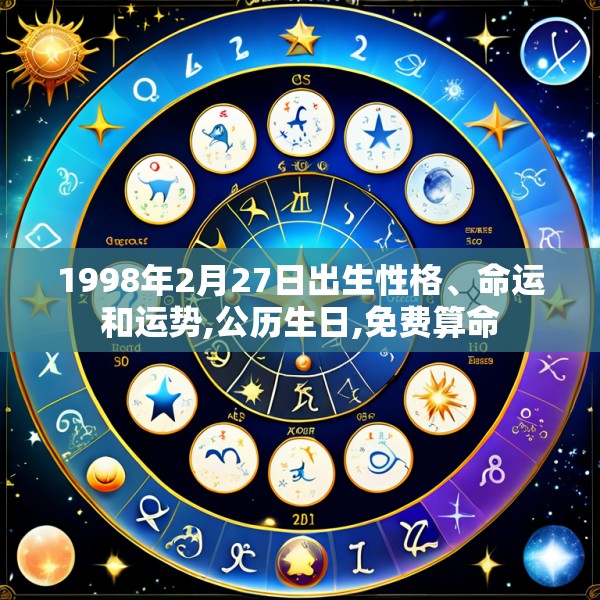 1998年2月27日出生性格、命运和运势,公历生日,免费算命