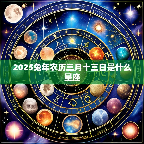 2025兔年农历三月十三日是什么星座