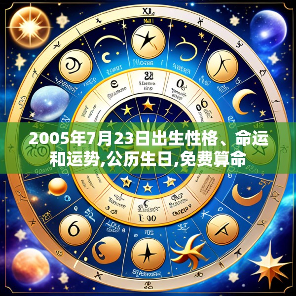 2005年7月23日出生性格、命运和运势,公历生日,免费算命