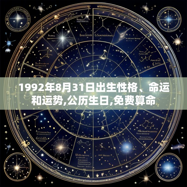 1992年8月31日出生性格、命运和运势,公历生日,免费算命