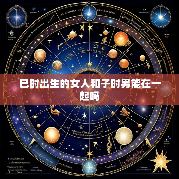 巳时出生的女人和子时男能在一起吗