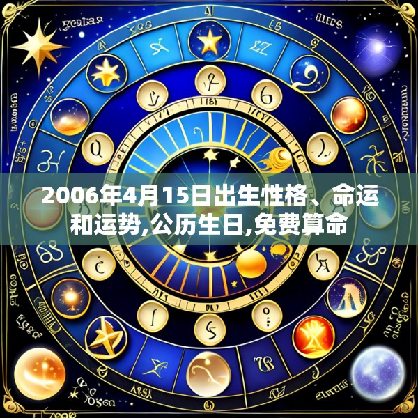 2006年4月15日出生性格、命运和运势,公历生日,免费算命