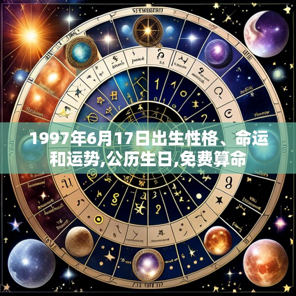 1997年6月17日出生性格、命运和运势,公历生日,免费算命