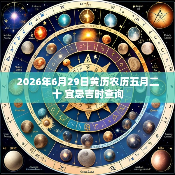 2026年6月29日黄历农历五月二十 宜忌吉时查询