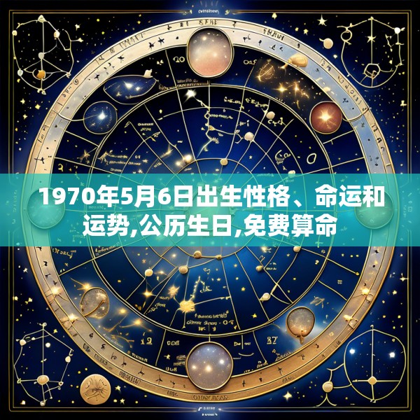 1970年5月6日出生性格、命运和运势,公历生日,免费算命
