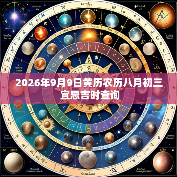 2026年9月9日黄历农历八月初三 宜忌吉时查询