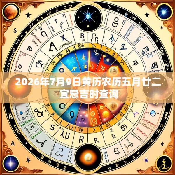 2026年7月9日黄历农历五月廿二 宜忌吉时查询