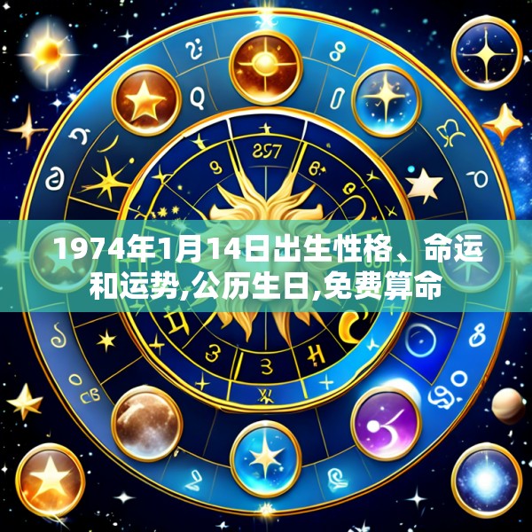 1974年1月14日出生性格、命运和运势,公历生日,免费算命