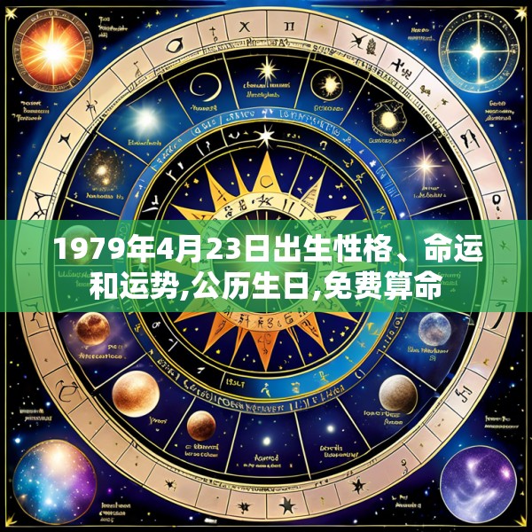 1979年4月23日出生性格、命运和运势,公历生日,免费算命