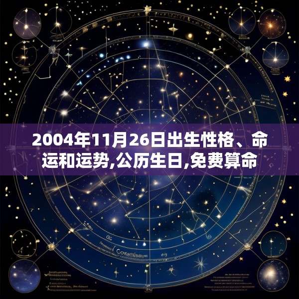 2004年11月26日出生性格、命运和运势,公历生日,免费算命