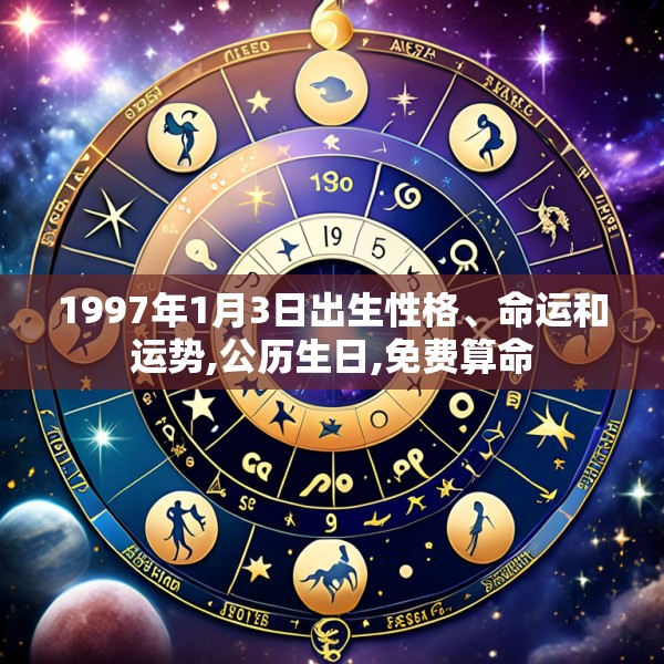 1997年1月3日出生性格、命运和运势,公历生日,免费算命