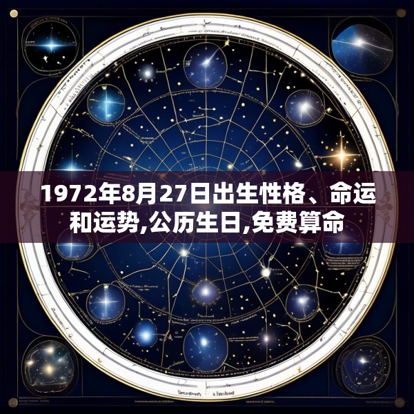 1972年8月27日出生性格、命运和运势,公历生日,免费算命