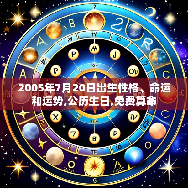 2005年7月20日出生性格、命运和运势,公历生日,免费算命