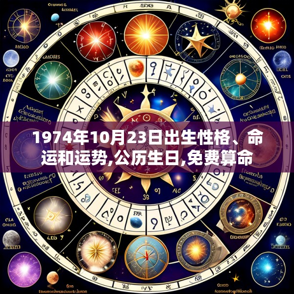 1974年10月23日出生性格、命运和运势,公历生日,免费算命