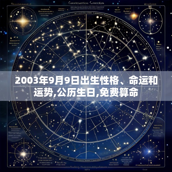 2003年9月9日出生性格、命运和运势,公历生日,免费算命