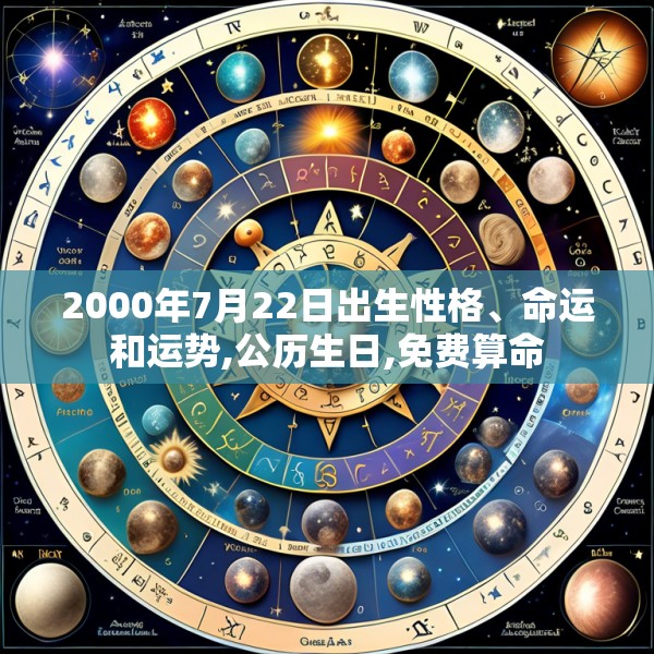 2000年7月22日出生性格、命运和运势,公历生日,免费算命
