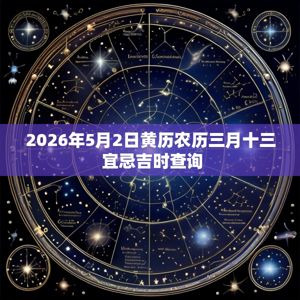 2026年5月2日黄历农历三月十三 宜忌吉时查询