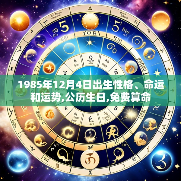 1985年12月4日出生性格、命运和运势,公历生日,免费算命