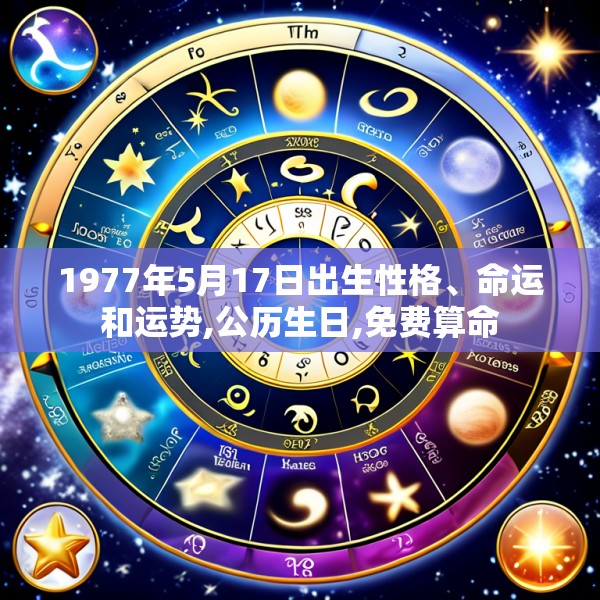 1977年5月17日出生性格、命运和运势,公历生日,免费算命