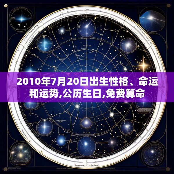 2010年7月20日出生性格、命运和运势,公历生日,免费算命