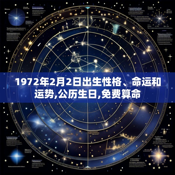 1972年2月2日出生性格、命运和运势,公历生日,免费算命