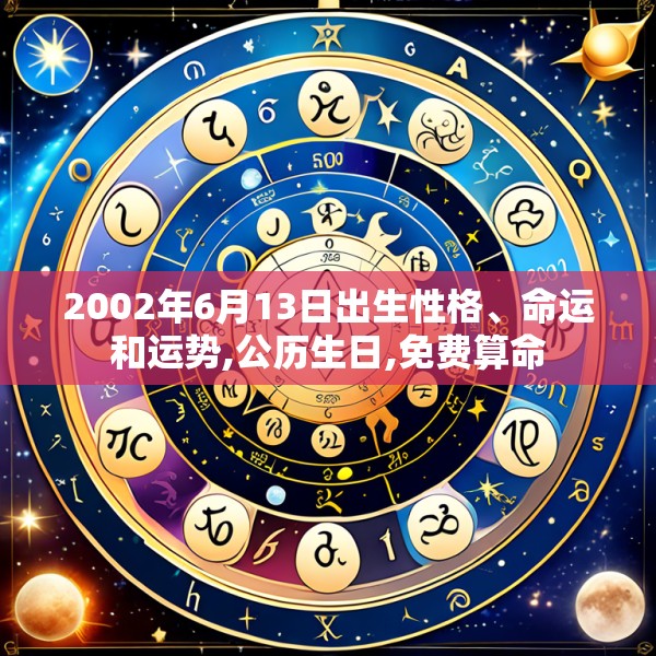 2002年6月13日出生性格、命运和运势,公历生日,免费算命