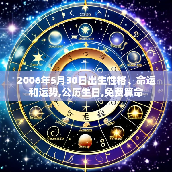 2006年5月30日出生性格、命运和运势,公历生日,免费算命