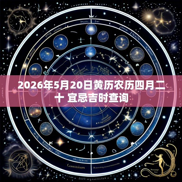 2026年5月20日黄历农历四月二十 宜忌吉时查询
