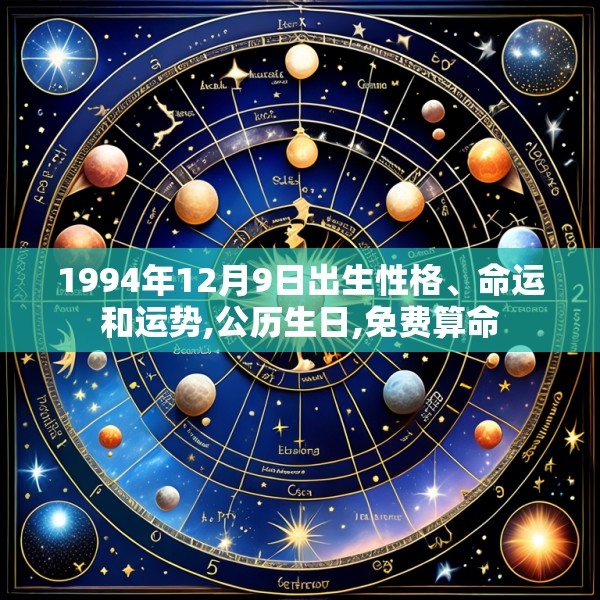 1994年12月9日出生性格、命运和运势,公历生日,免费算命