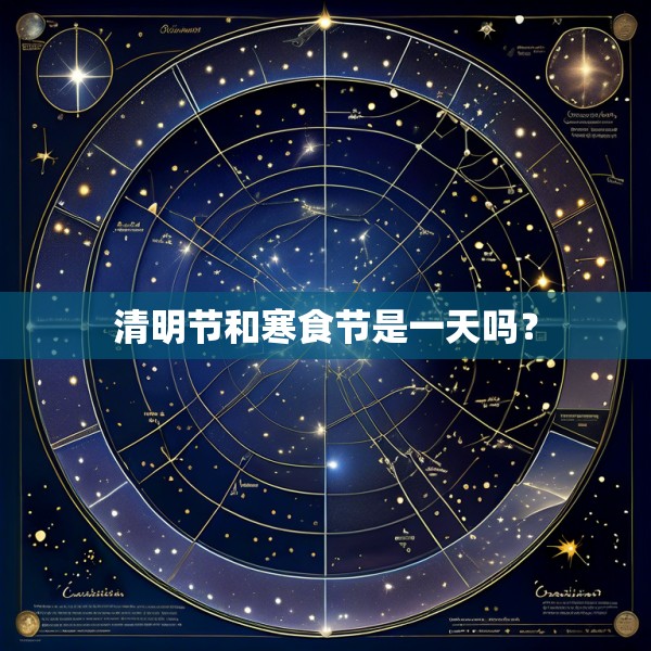清明节和寒食节是一天吗？
