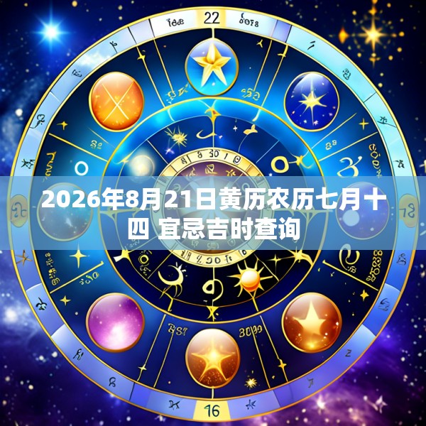 2026年8月21日黄历农历七月十四 宜忌吉时查询