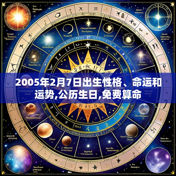 2005年2月7日出生性格、命运和运势,公历生日,免费算命